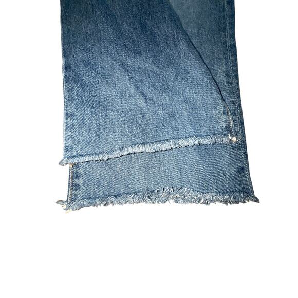 Madewell The Slouchy Boy Jean Size 31 Cutoff Raw Hem - Picture 6 of 8